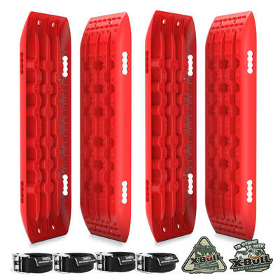 Recovery Tracks 10T Sand Mud Snow 2 Pairs Offroad 4Wd 2Pc 91Cm Gen 2.0 - Red