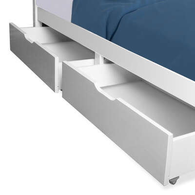 Trundle Under Bed Storage Drawers 2 Pieces White Storage Design