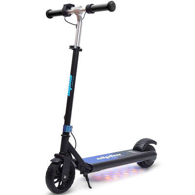 Edge Kids Electric Scooter 3-Speed LED Bluetooth Dual Brake Blue