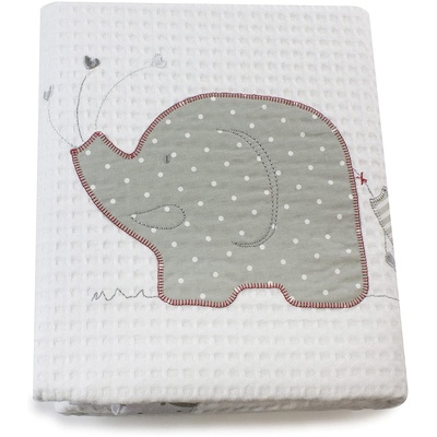 Bubba Blue Petit Elephant Cot Waffle Blk