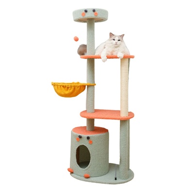 143Cm Dinosaur Cat Condo Cat Tree Green