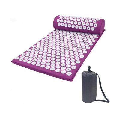 Acupressure Mat & Pillow & Bag (Purple)