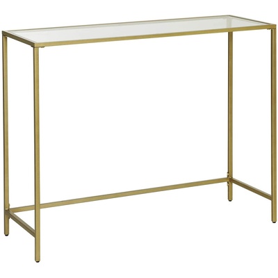 Console Table with Tempered Glass Golden LGT26G