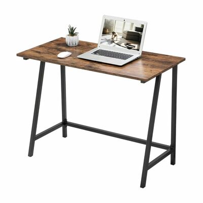 Computer Desk Rustic Brown And Black