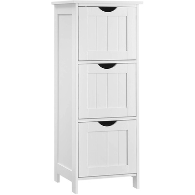 Floor Cabinet With 3 Drawers White