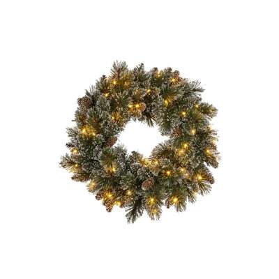 61cm christmas wreath cashmere pine with led lights front door decoration ornament