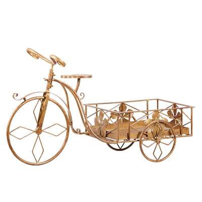 Antique Gold Bicycle Christmas Tree Display Decoration Ornament Gold Great Decor Piece