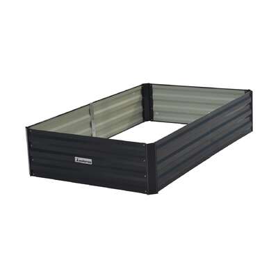 150 X 90 X 30Cm Galvanized Steel Garden Bed - Black
