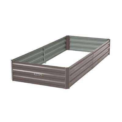 Garden Bed 210 X 90 X 30Cm Galvanized Steel - Grey