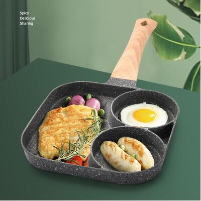 3 hole Frying Pot Pan Non-stick Egg Pancake