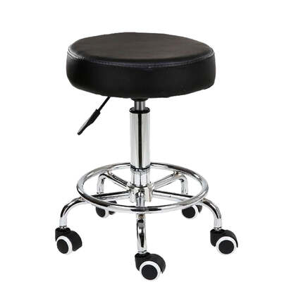 Salon Chair Bar Swivel Stool Office Roller Wheels Portable Leather