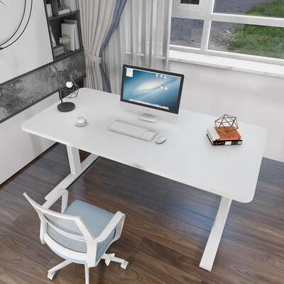 160Cm Standing Desk Height Adjustable Sit Stand Motorised White Dual