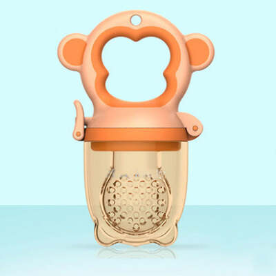 Newborn Baby Food Nipple Feeder Pacifier - Brown, Small