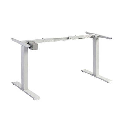 Standing Desk Height Adjustable Sit Stand Motorised White Single Motors Frame Top