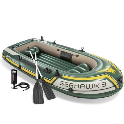 Seahawk 3 Person Inflatable Boat Fishing Boat Raft Set 68380Np Au