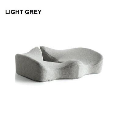 Premium Memory Foam Seat Cushion for Back Pain Relief (Light Grey)