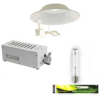 Boost Your Plants with 600w HPS Grow Light Kit: Son-T Bulb & Deep Bowl Reflector