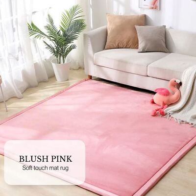 Soft Touch Ultra Plush Memory Foam Tatami Blush Pink Mat - 150 X 200 Cm