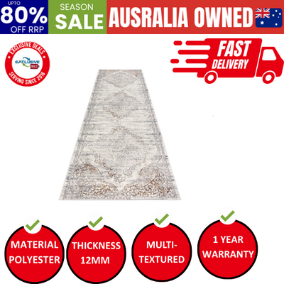 Luxe Vintage Textured Rug - Cream - 80X150