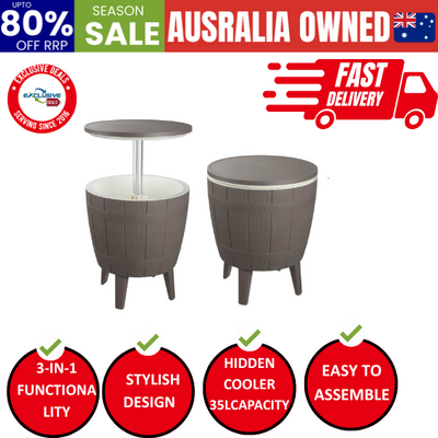 Taupe Cooler Table