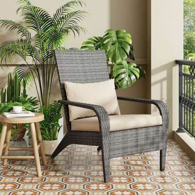 Coastal Weave Reclining Armchair With Bonus Cushion Covers