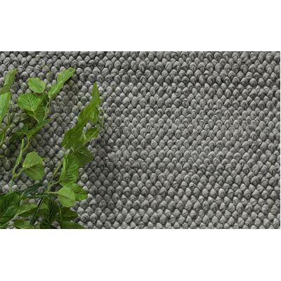 Loopy Grey Wool Blend Rug 160x230cm