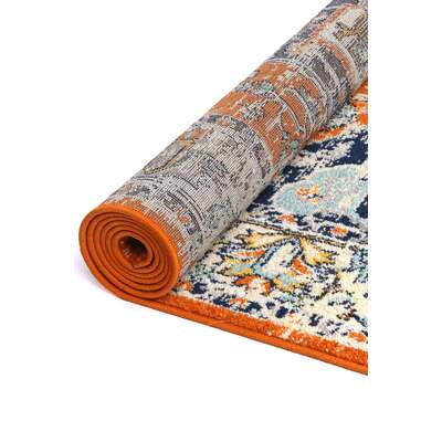 Palermo Caltanissetta Rust Rug 80x300cm