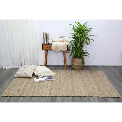 Black Natural Basket Weave Jute Rug 230x320cm
