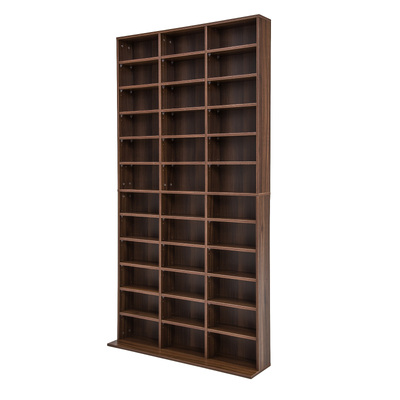 Adjustable Cd Dvd Bluray Media Book Storage Cupboard - Espresso