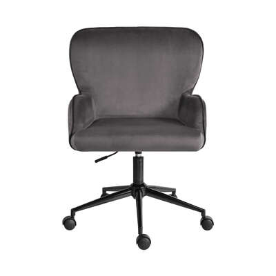 Desk armchair - home office swivel chair adjustable height seat plume grey