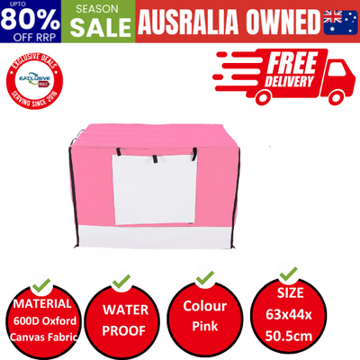 Cage Cover Enclosure For Wire Dog Cage Crate 24In Pink