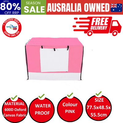 Cage Cover Enclosure For Wire Dog Cage Crate 36In Pink