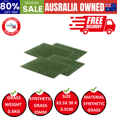4 Grass Mat 63.5Cm X 38Cm For Pet Dog Potty Tray Training Toilet