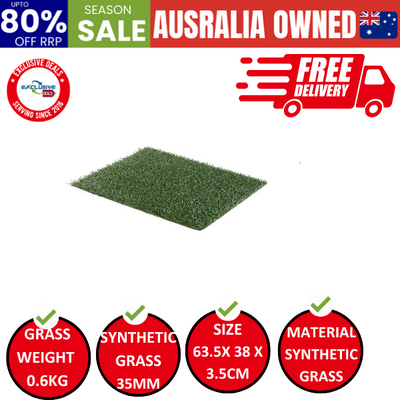 1 Grass Mat 63.5Cm X 38Cm For Pet Dog Potty Tray Training Toilet