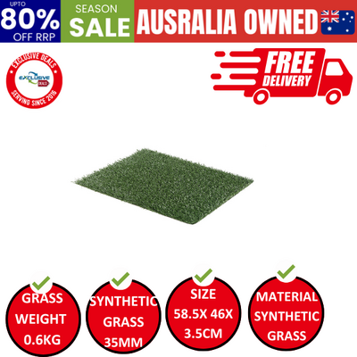 1 Grass Mat 58.5Cm X 46Cm For Pet Dog Potty Tray Training Toilet