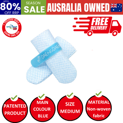 28pc X Dog Shoes Waterproof Disposable Boots Anti-Slip Pet Socks M BLUE