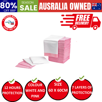 100Pcs Pet Dog Cat Potty Training Toilet Mat Pads Pink