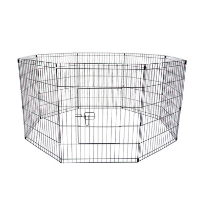 Pet Playpen Foldable Dog Cage 8 Panel 24In