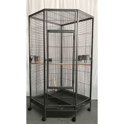 162Cm Large Corner Bird Cage Pet Parrot Aviary Perch Castor Wheel