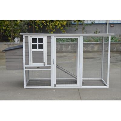 Large Chicken Coop Rabbit Hutch Cat Ferret Cage Hen Chook House Grey