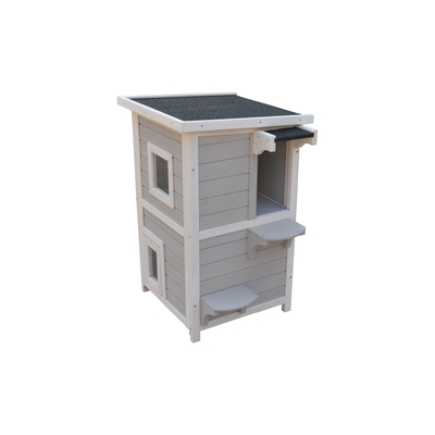 Rainproof 2-Story Cat Shelter Condo with Escape Door: The Ultimate Kitty House