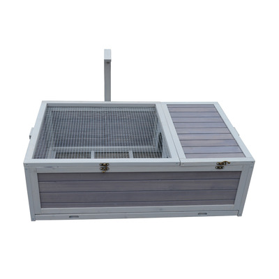Tortoise House Turtle Habitat Enclosure Wooden Small Animal Hutch Indoor Outdoor