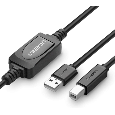 Usb 2.0 A Male To B Male Active Printer Cable 10M (Black) 10374