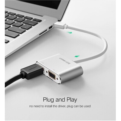 Mini Dp To Hdmi/Vga Converter Silver (20421)
