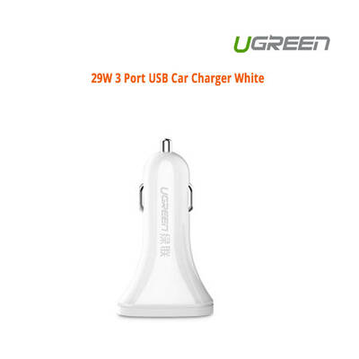 UGREEN 29W 3 Port USB Car Charger White (40285)
