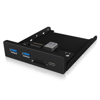 Ib-Hub1417-I3 Frontpanel With Usb 3.0 Type-C/A Hub & Card Reader