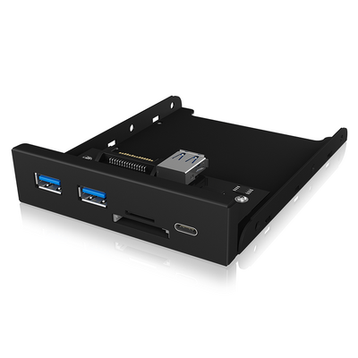Frontpanel with USB 3.0 Type-C and Type-A hub with card reader