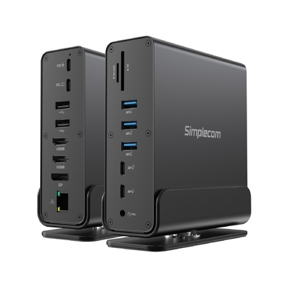 Cht815 15-In-1 Usb-C Triple Display Dock: 4K, Dual Hdmi Dp