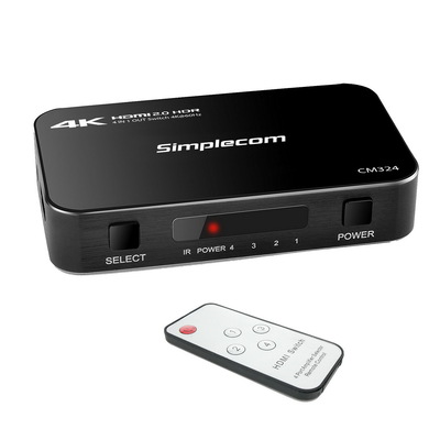 4 Way Hdmi 2.0 Switch With Remote 4 In 1 Out Splitter Hdcp 2.2 4K