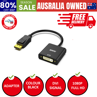 DisplayPort to DVI DVI-D Single Link Adapter